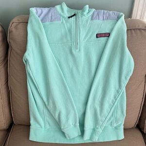 Vineyard Vines Mint Green and Light Gray Pullover